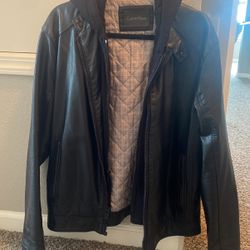 Leather Calvin Klein Jacket