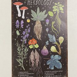 Whimsical Harry Potter inspired Herbology Plant Metal Sign Botanical Garden Art