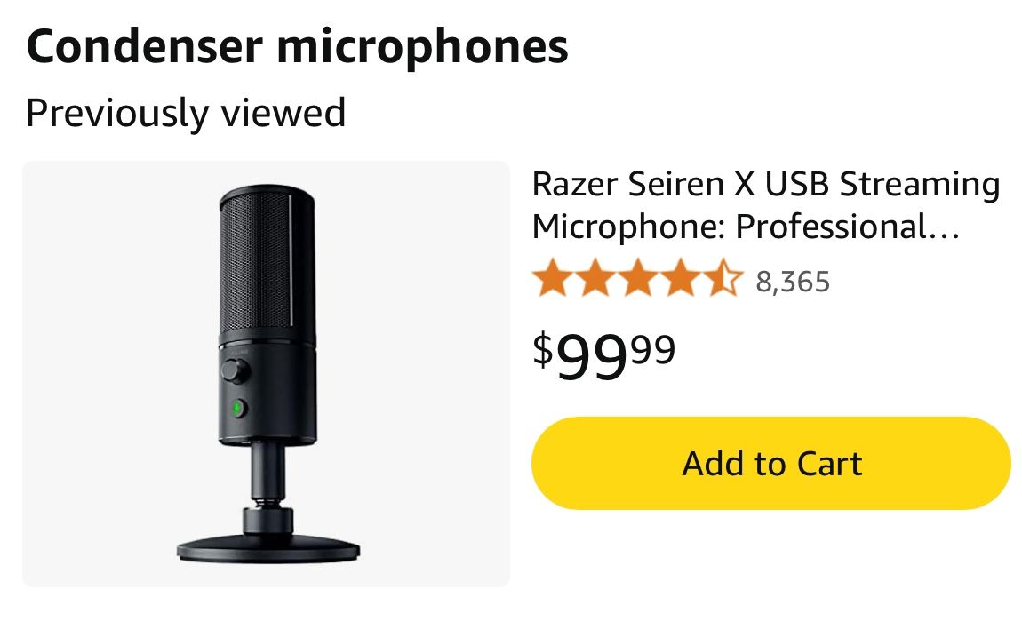 Razer Seiren X USB Streaming Microphone