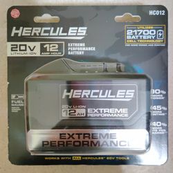 NEW! 2-PACK HERCULES 20V 12AH Extreme Performance Batteries (HC012)