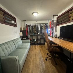 Industrial Pipe Wall Mounted Walking Closet System + Shelve For Shoes