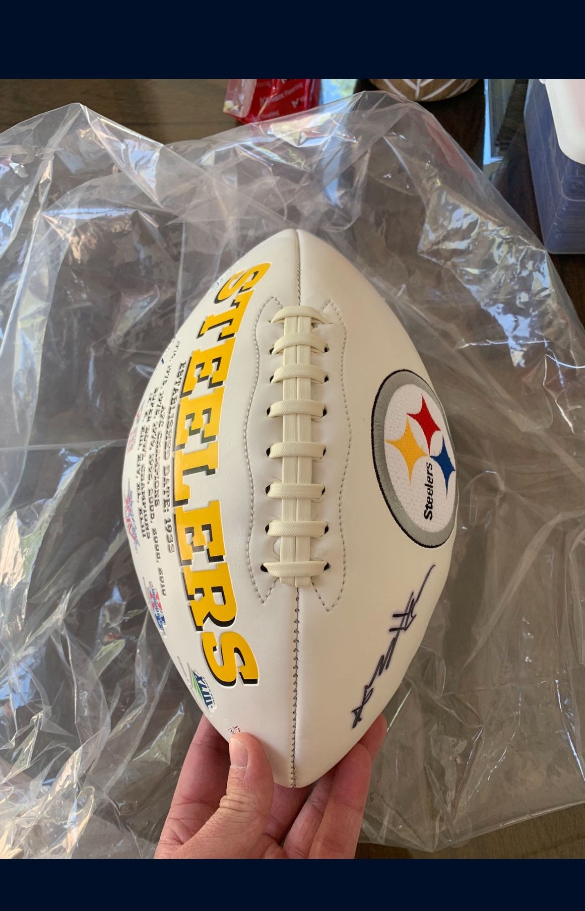 Steelers Signed Football AB 