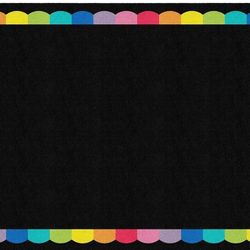 Flagship Carpets Schoolgirl Style Rainbow Scallop Border Educational Area Rug for Kids Room, Children's Classroom, Play Carpet for Teaching and Playro