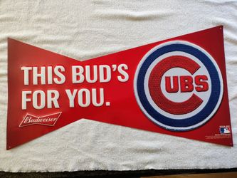 Budweiser Chicago Cubs - This Bud's For You Beer Sign