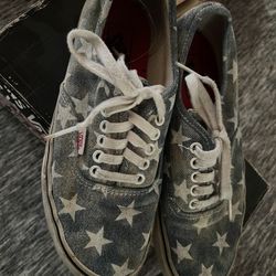 Blue And White Star Vans 8in Men