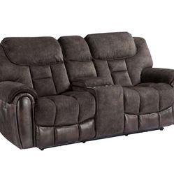 Apollo Dual Power Recline Console Loveseat