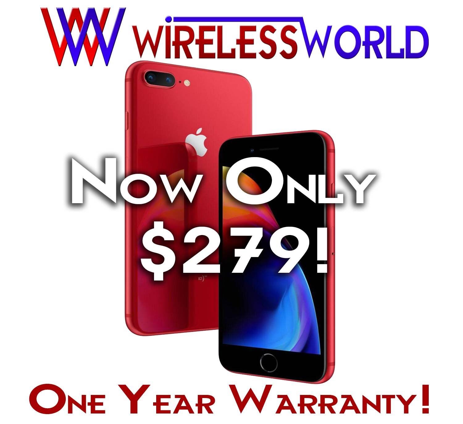 iPhone 8 Plus Unlocked All color available 1 year warranty 80$ down Text 53031 to 22462