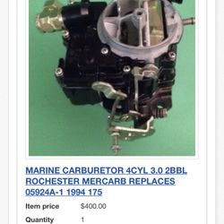 Marine Carburetors 