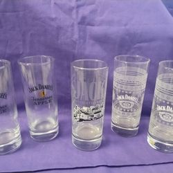 Set Of 5 Jack Daniels Glasses 
