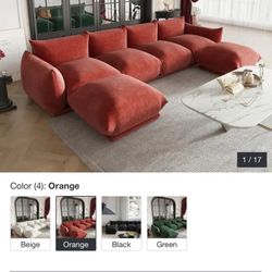 Orange Modular Sectional 