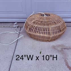 Rattan Pendant Light, Plug-in