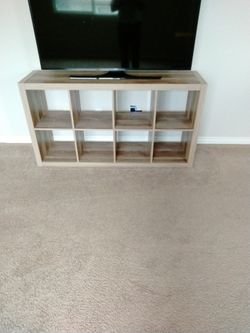 Bookshelf, TV stand.