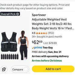 Adjustable Weighted Vest 