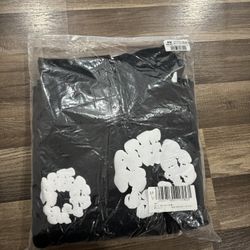 Denim Tear Hoodie - White on Black