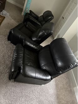 4 Leather movie theater recliner chairs