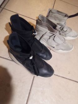 Fear of God 1 nike (oatmeal and black) 2 pairs 10.5 sz.