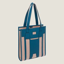 HERMÈS Evergrain & Toile Petit H Bell Tote