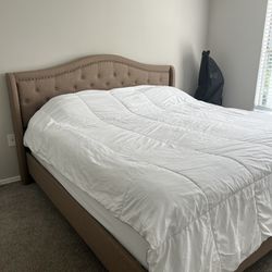 King Bed Frame, Box Spring, And Mattress 
