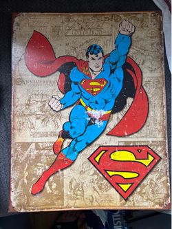 Superman metal panel