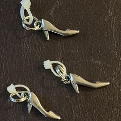 NEW Silvertone High Heel Shoe Charms