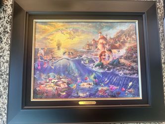 Thomas Kinkade Studios Disney Framed Canvas Classic with Certificate of Authenticity (local pick up)