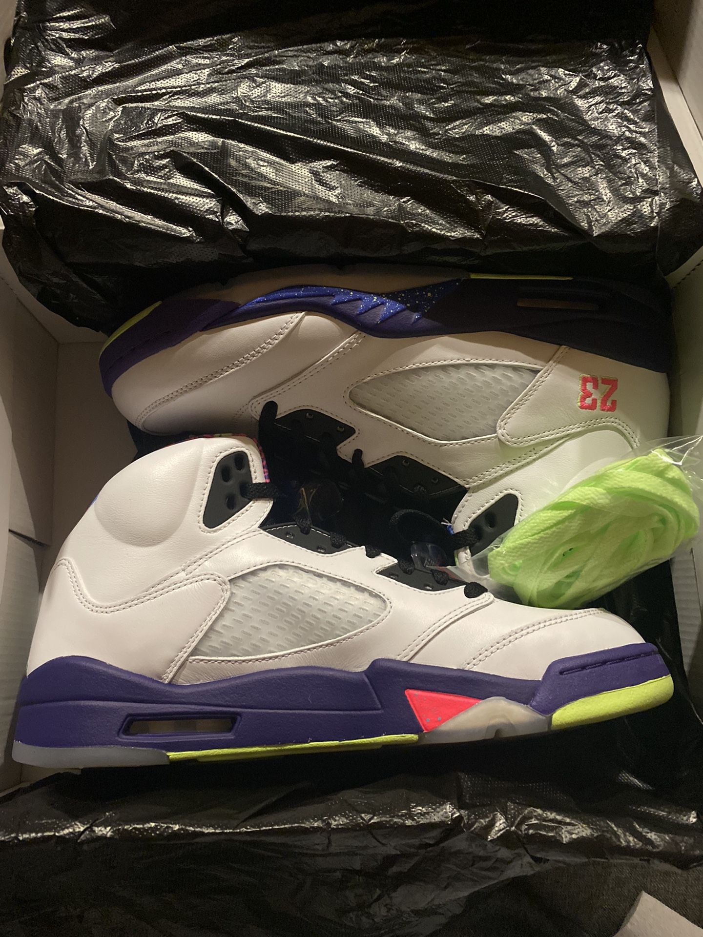 Ghost Green White Bel Air 5s Air Jordan Retro Bel Airs