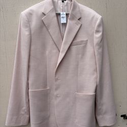 Extra Slim Pink Stretch Cotton-Blend Suit Jacket
