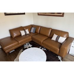 Tan Leather Couch