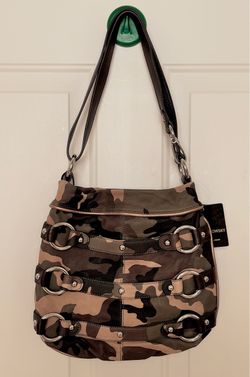NWT B Makowsky Kimberly Designer Camouflage Shoulder/Crossover Handbag