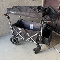 Keenz The Original 7S 2 Passenger Stroller Wagon Black With Canopy
