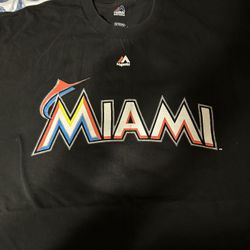 Christian Yelich Majestic Miami Marlins Shirt