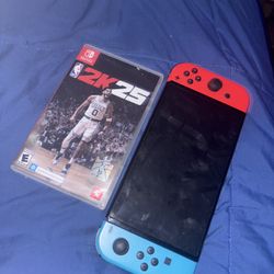 🎮 Nintendo Switch + NBA 2K25 (Good Condition)