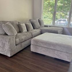 12 ft WIDE OVERSIZED SECTIONAL WITH OTTOMAN $1495!!