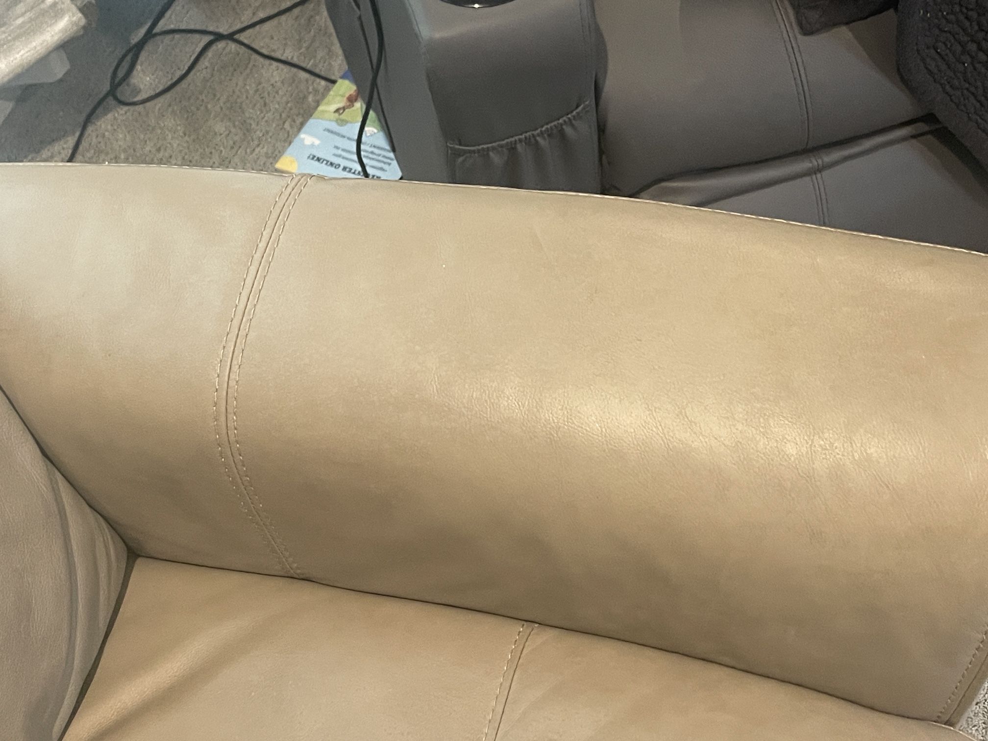 Leather loveseat
