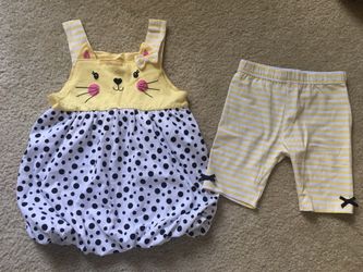 NWOT kitten outfit set size 6X