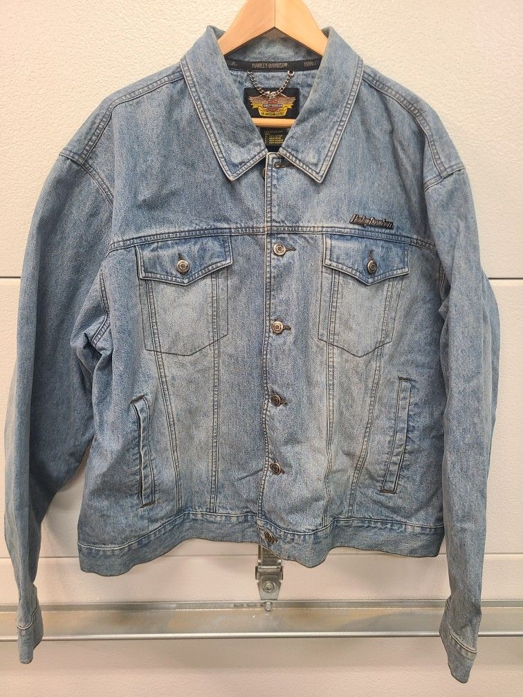 XXL Harely Davidson Jean Jacket For Sale