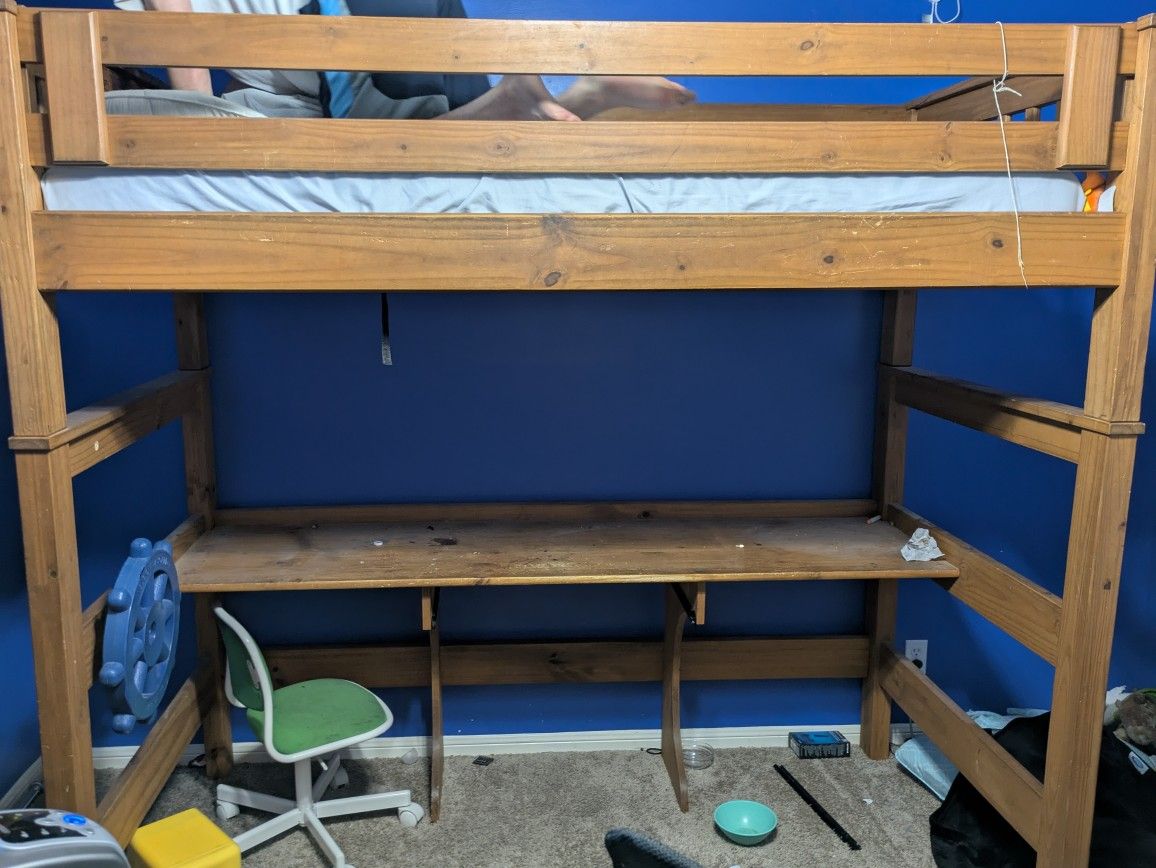 Pier 1 Elevated Bed With Desk