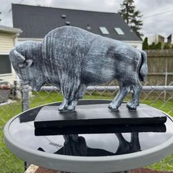 The Old Grey Buffalo Statue