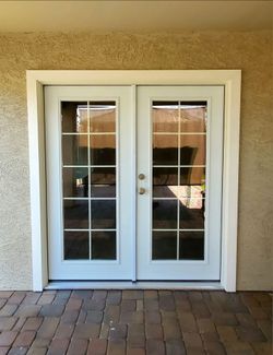 New patio double french doors—zero hidden fees.