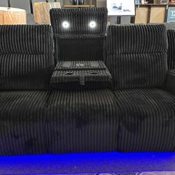 Extra Fluffy Corduroy Fabric Power Reclining Sofa And Loveseat ⭐$39 Down Payment with Financing ⭐ 90 Days same as cash