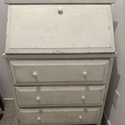 Kitchen Dining Bedroom Kids Room Cabinet All Wood Furniture Drawers Fold Down Cubby Desk Storage Area With Shelves. Distressed.See Pics For Dimensions