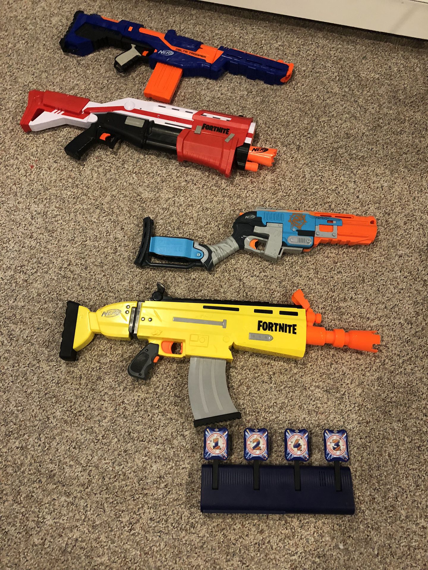 Nerf Guns and Target 