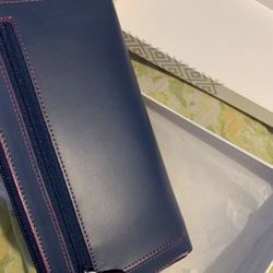 Lodis - Audrey Iris Zip Around Indigo WALLET (checkbook style) Style #310AU 