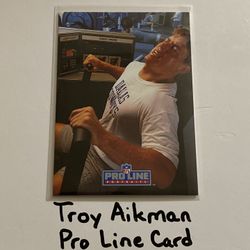 Troy Aikman Dallas Cowboys Hall of Fame QB Pro Line Card. 