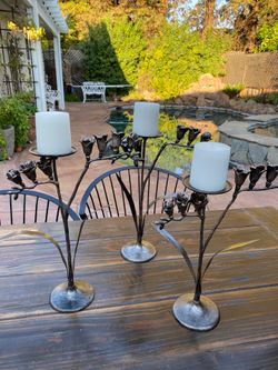 Cast Iron Candle Holders