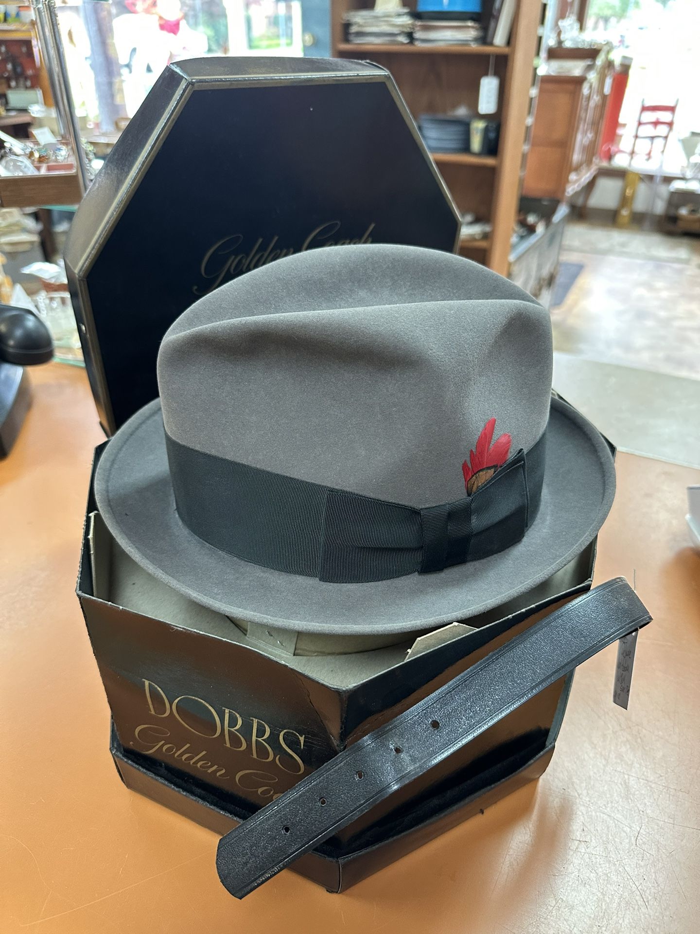 Dobbs Deluxe Wool Fedora In Original Box Size 7 1/2
