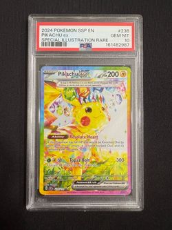 PSA 10 Pikachu ex #238 Surging Sparks SIR 2024 Pokemon TCG Card