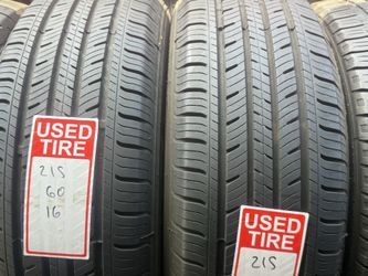2 used tires 215/60r16  🤑free installation and balance ‼️👌 95% tread