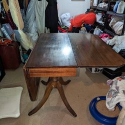 *Project* Vintage Wood Leaf Dining Table With Drawer