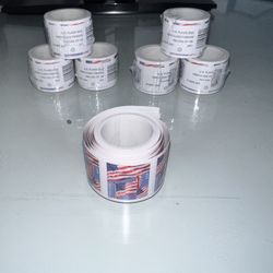 First-class forever USPS postal mail stamps (1 roll = 100stamps) (I have 7 rolls available)